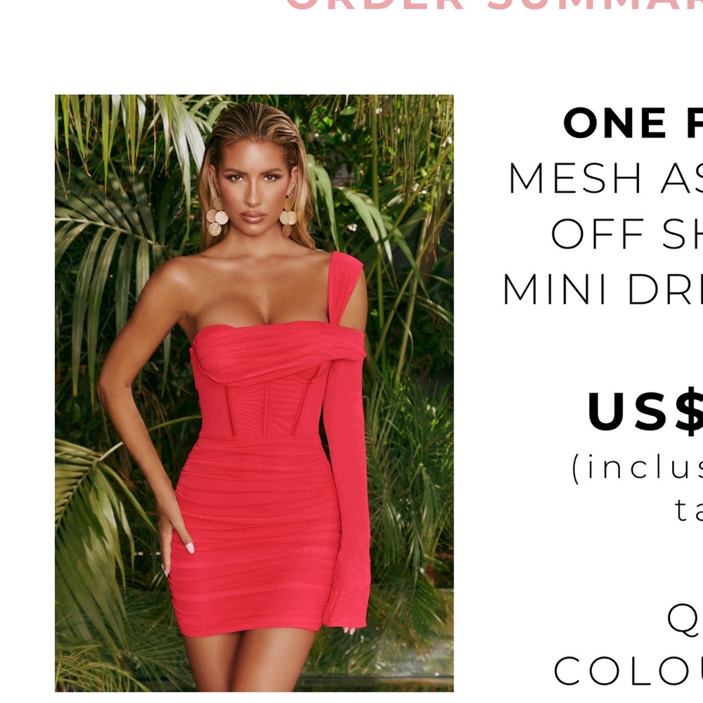 Oh Polly Mini Dress Sheer Hot Pink